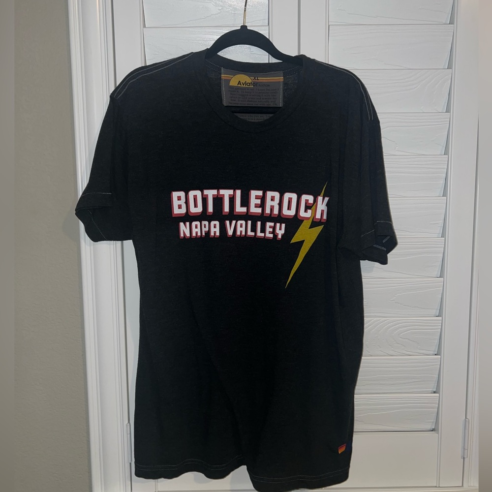 Aviator Nation Black BottleRock collab t-shirt.
